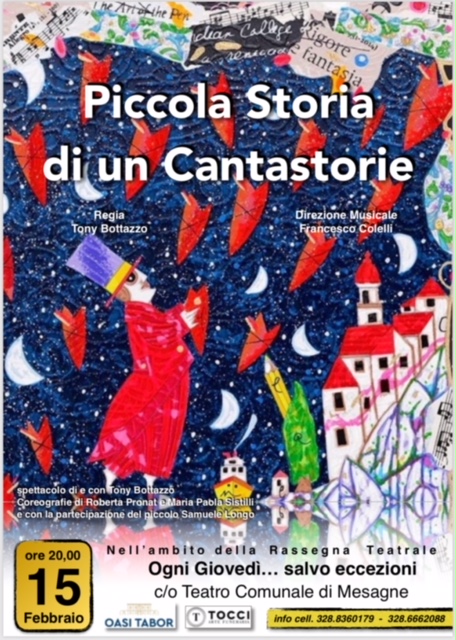 Giovedì 15 febbraio al teatro comunale: “Piccola storia di un Cantastorie”