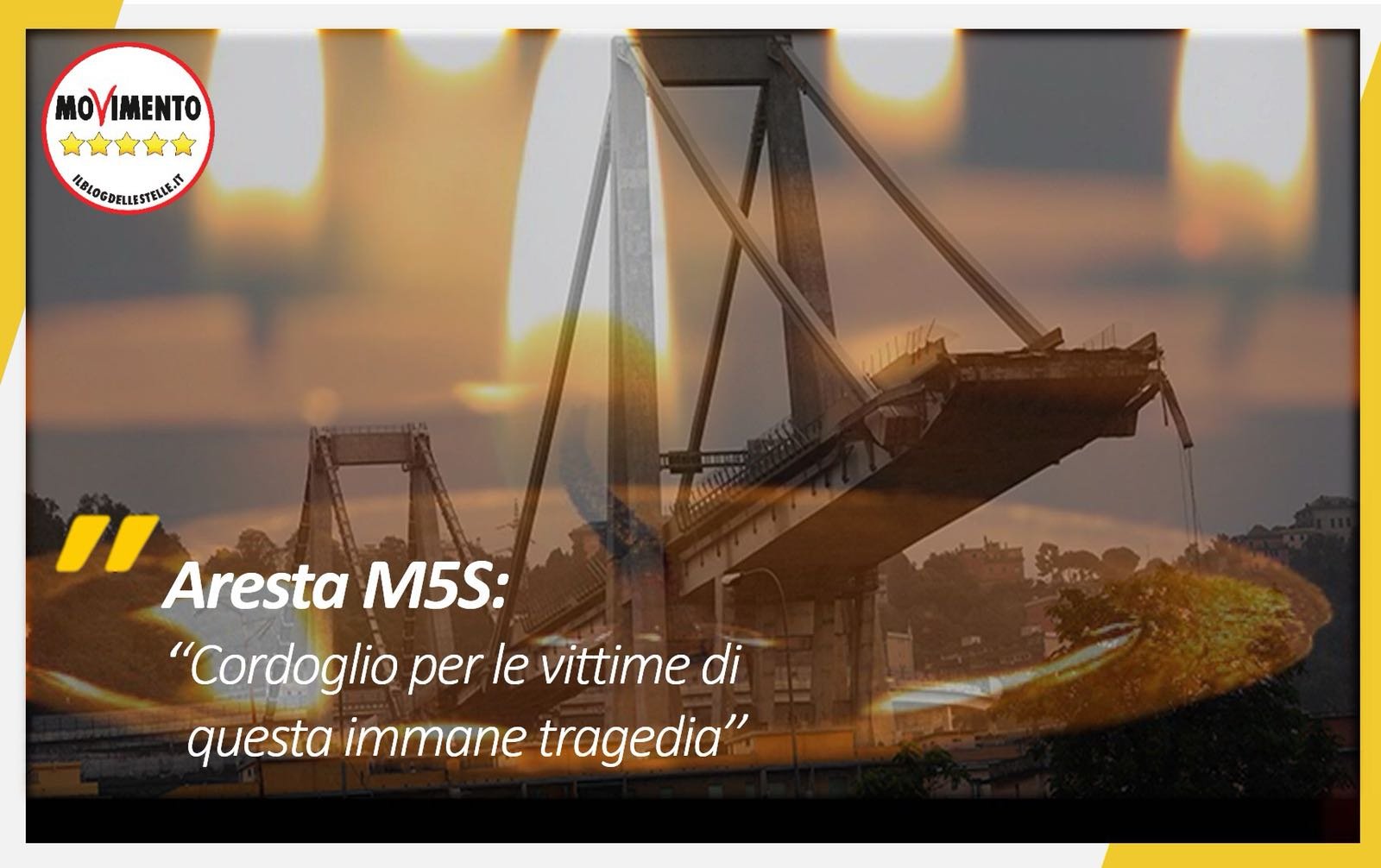 Genova Aresta M5s Oggi Non E Il Momento Delle Polemiche Ma Della Solidarieta Vera Qui Mesagne Quotidiano Web Della Citta Di Mesagne