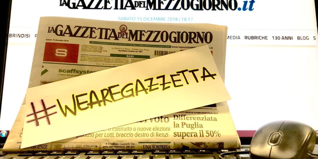 #salviamolagazzettadelmezzogiorno l’appello della Cittá di Mesagne